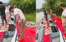 Gono Odhikar Parishad leader, 14 others injured as bus falls into ditch