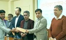 BNF scholarship check distribution at Nazrul University