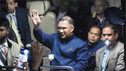 Tarique arrives in Ctg