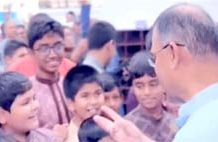 PM shares warm moments with children after Jumma prayers at Banani