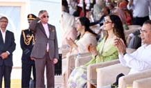 President takes salute, PM witnesses parade at National Parade Square
