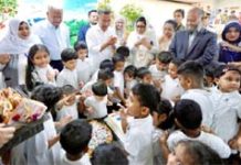 PM spends cheerful moments with children at Bhumi Bhaban day-care centre